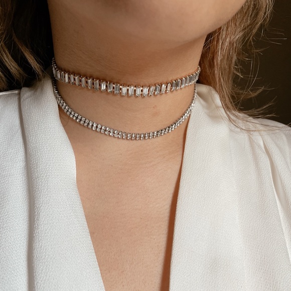 Zara Two set Rhinestone Chokers - Picture 4 of 4